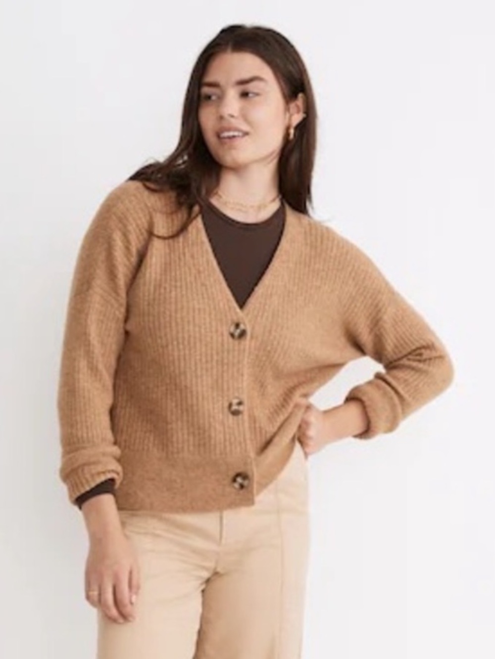 Madewell Cameron Ribbed Cardigan Sweater Size Large